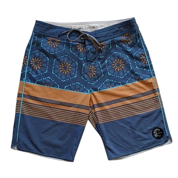 O'Neil Hyperfreak Men's Size 29 Aztec Swim Beach Surfing Board Shorts Drawstring - Picture 1 of 10